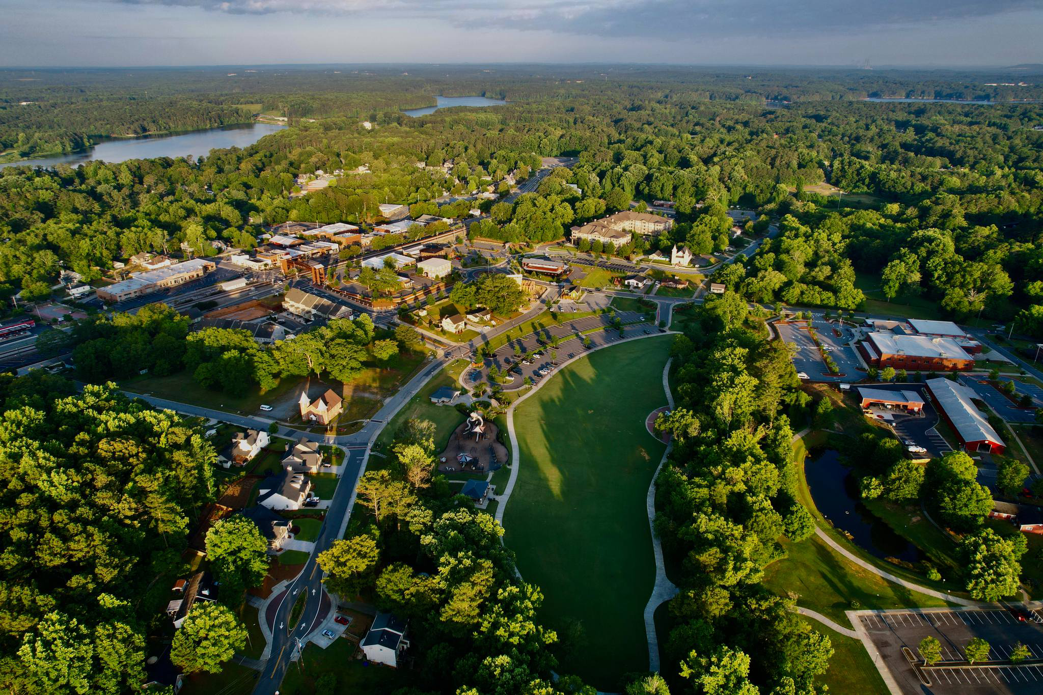 Acworth, Georgia — aerial view of the community